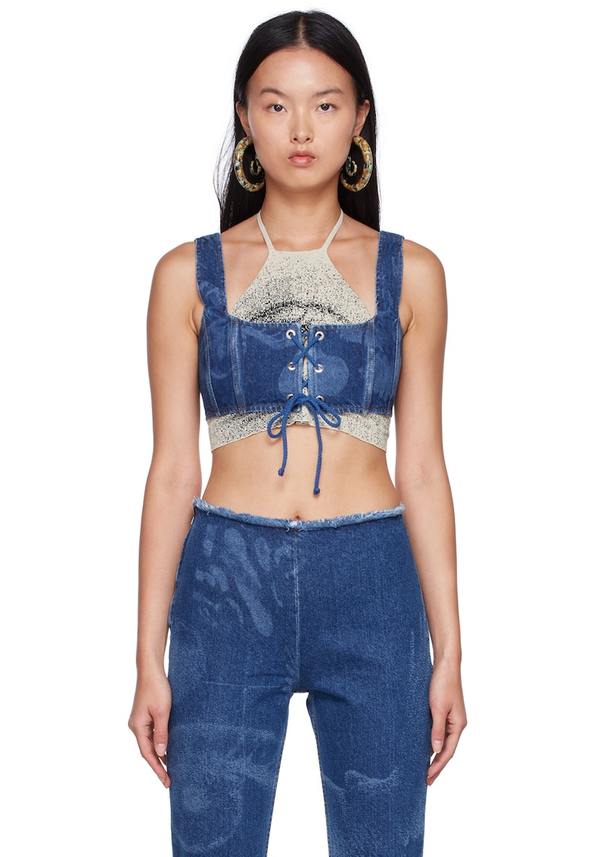 Paloma Wool Icey Tank Top - Denim | Garmentory