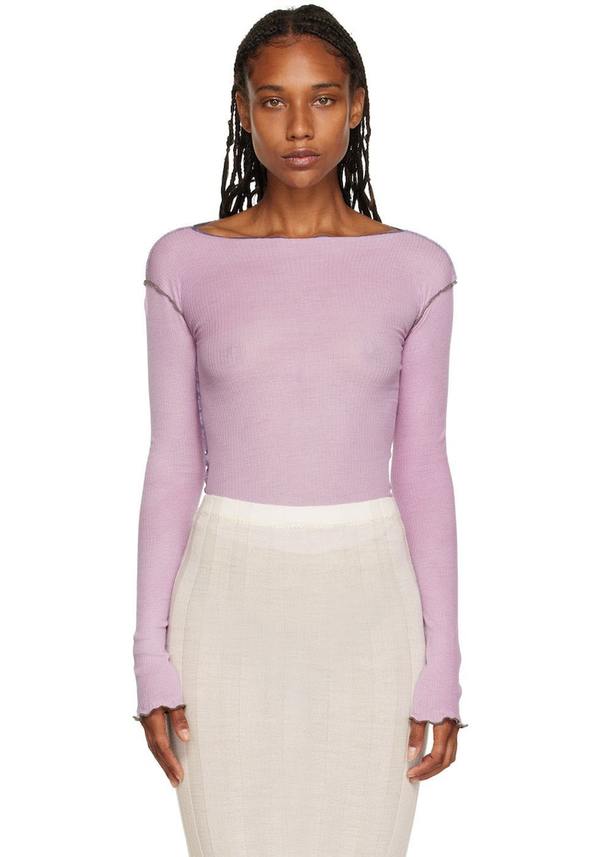 Baserange Vein Long Sleeve T-Shirt - Ciri Purple | Garmentory