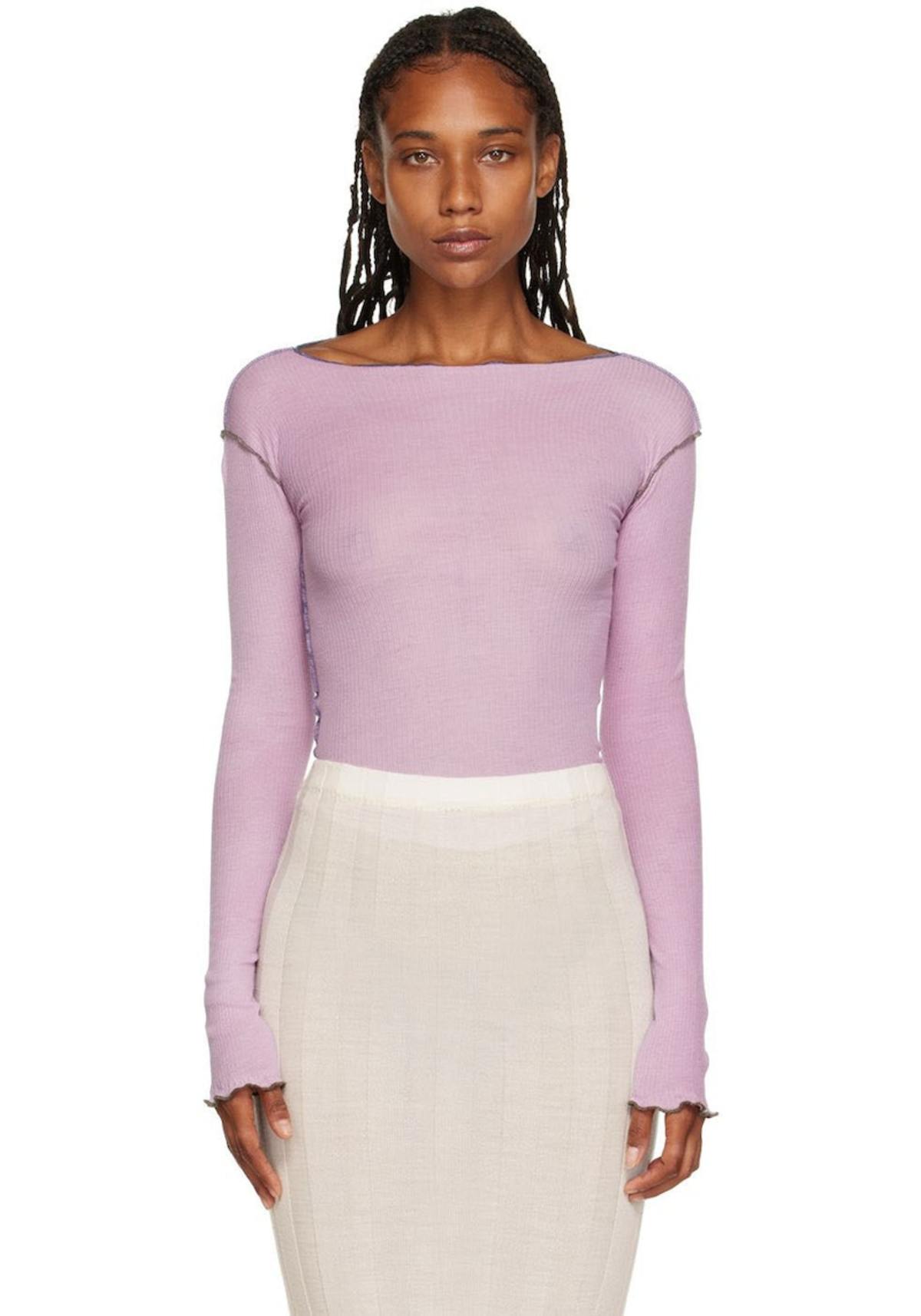 Baserange Vein Long Sleeve T-Shirt - Ciri Purple | Garmentory