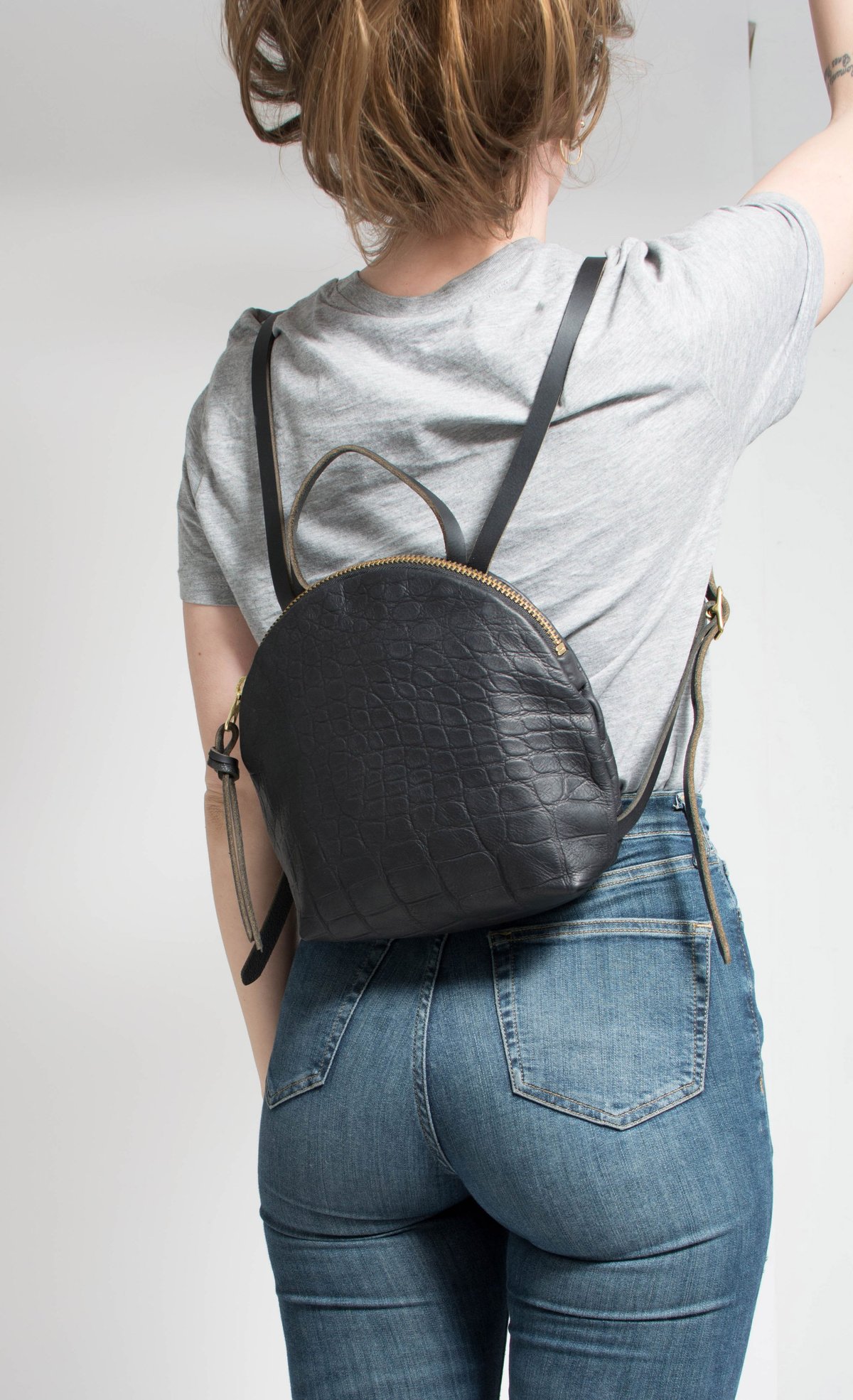 croc embossed mini backpack Brandy Melville Mini Backpack Croc Embossed Faux Leather Womens Festival  Travel