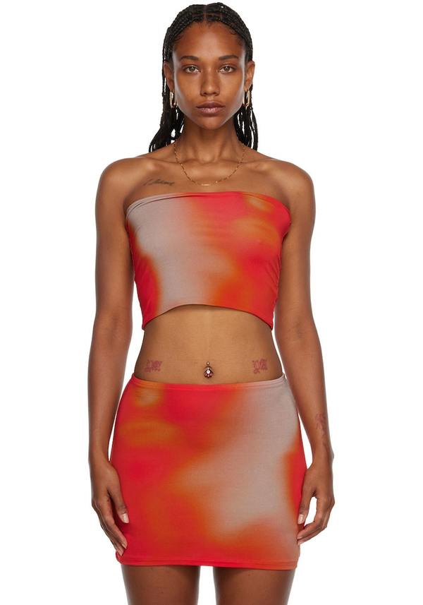 paloma wool ノースリーブリブトップス グラデーションカラー JULIE-Fitted top made with a blend of silk and knit – paloma wool