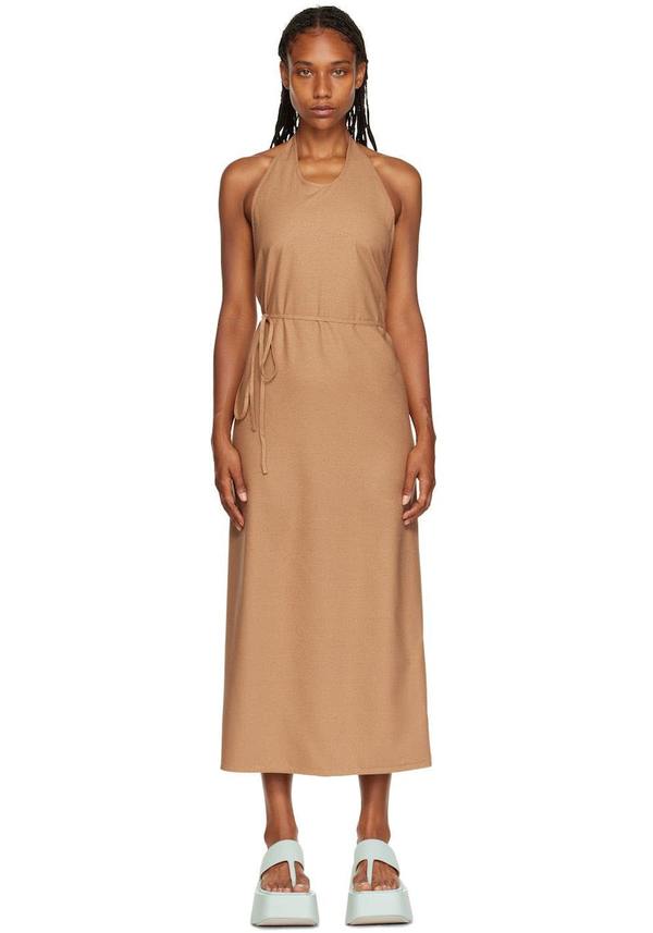 Baserange Apron Maxi Dress - Brown | Garmentory