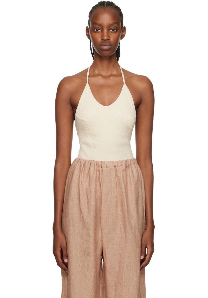 超歓迎された Baserange Off-White Apron Bodysuit | Garmentory トップス