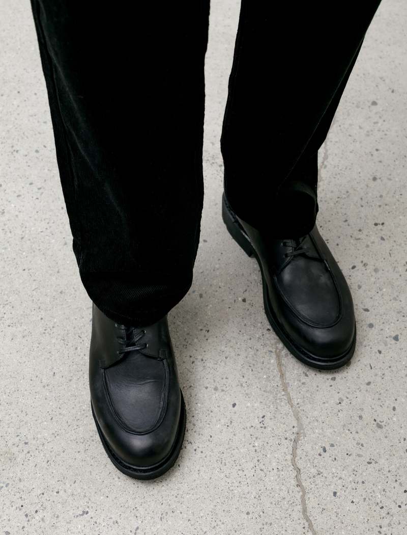 Arpenteur Mens Paraboot Mirage One-Cut Shoes - Black | Garmentory