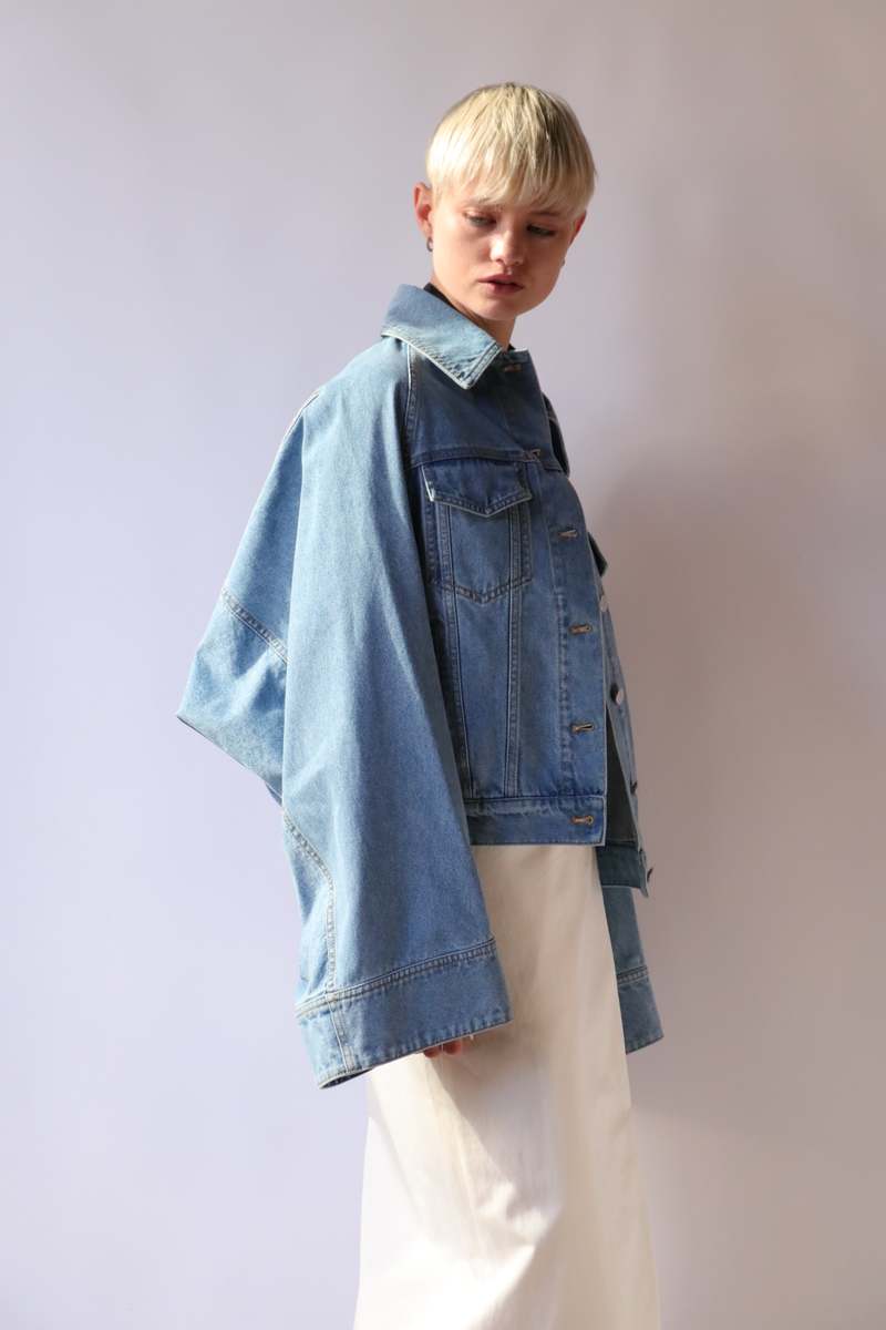 christian wijnants デニムジャケット 36 Christian Wijnants Janik Denim Jacket - Light Blue Denim | Garmentory