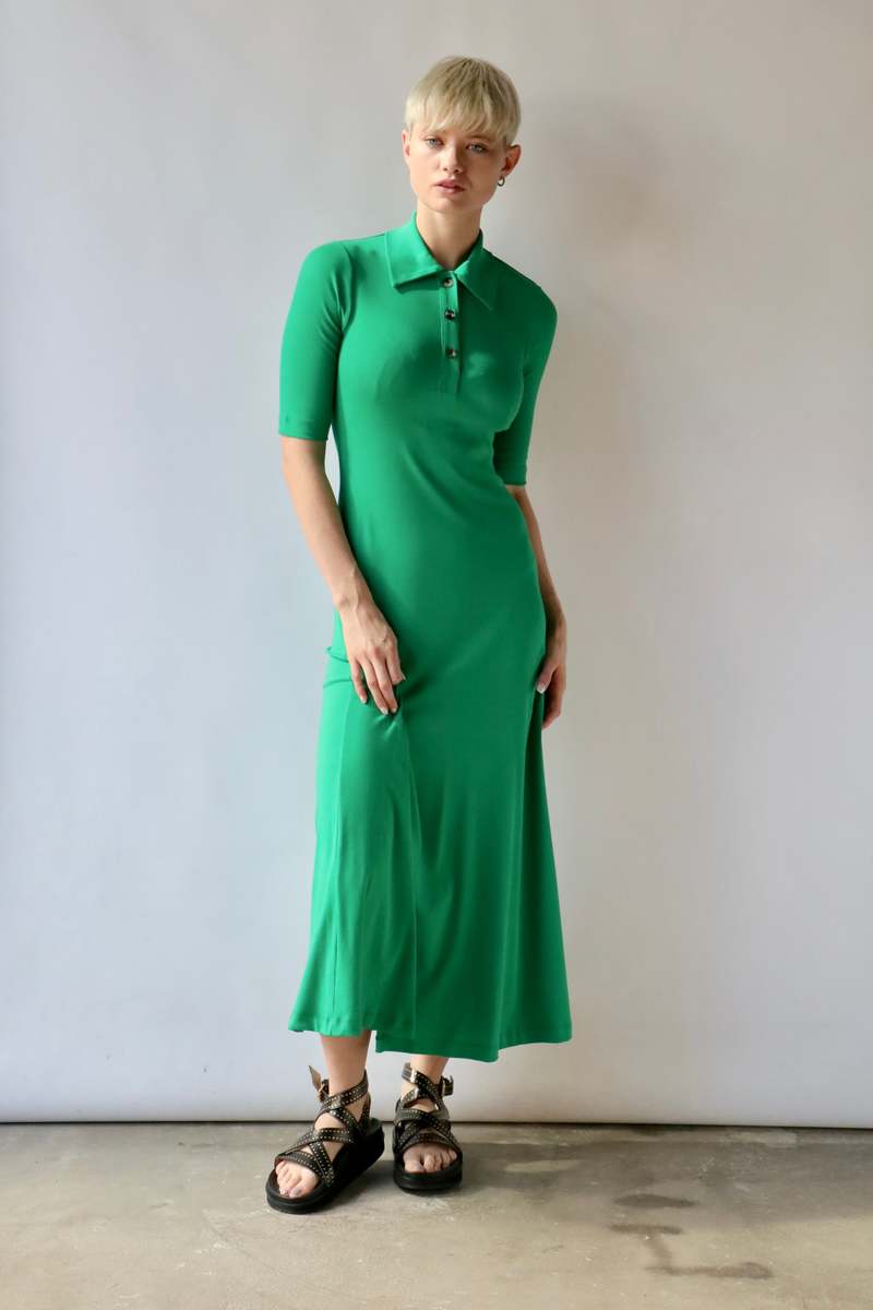 Rosetta Getty Polo Dress - Green | Garmentory