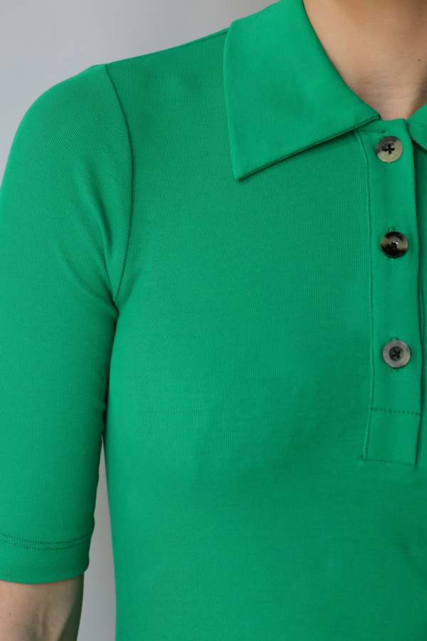 shoes for green prom dress Sunshine Linen Polo Dress