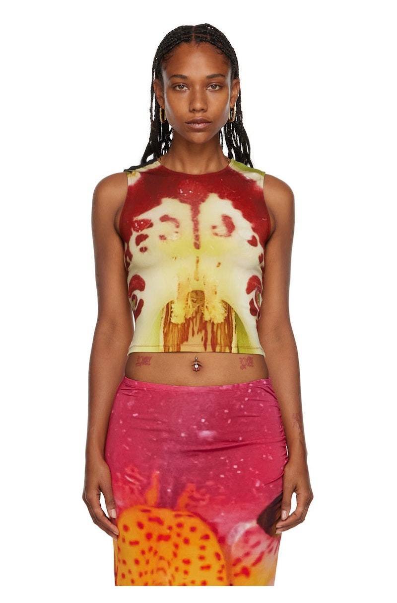 Paloma Wool Yellow & Red 'The Gate' Tank Top | Garmentory