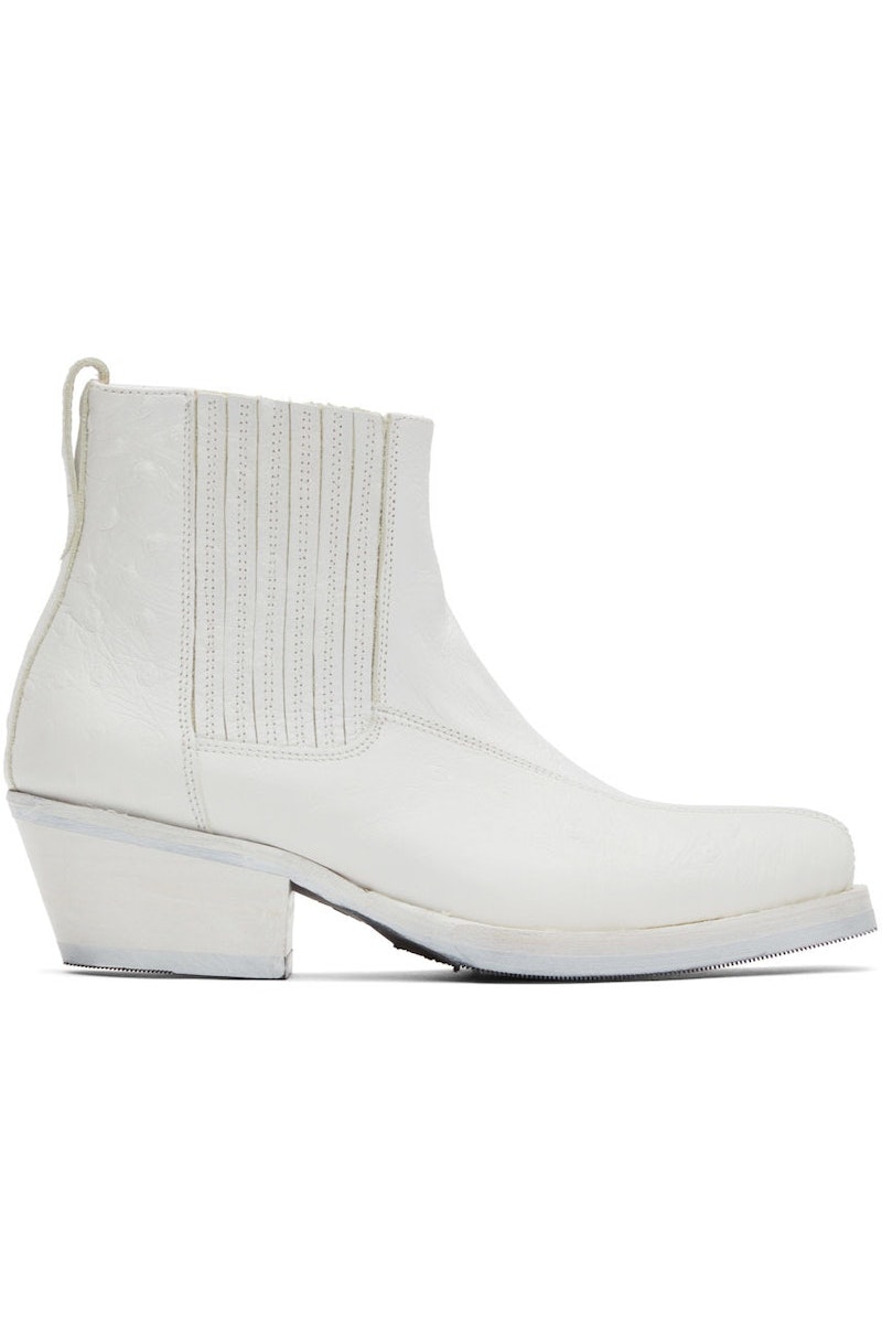 Our Legacy Abstract Gator Boots - White | Garmentory