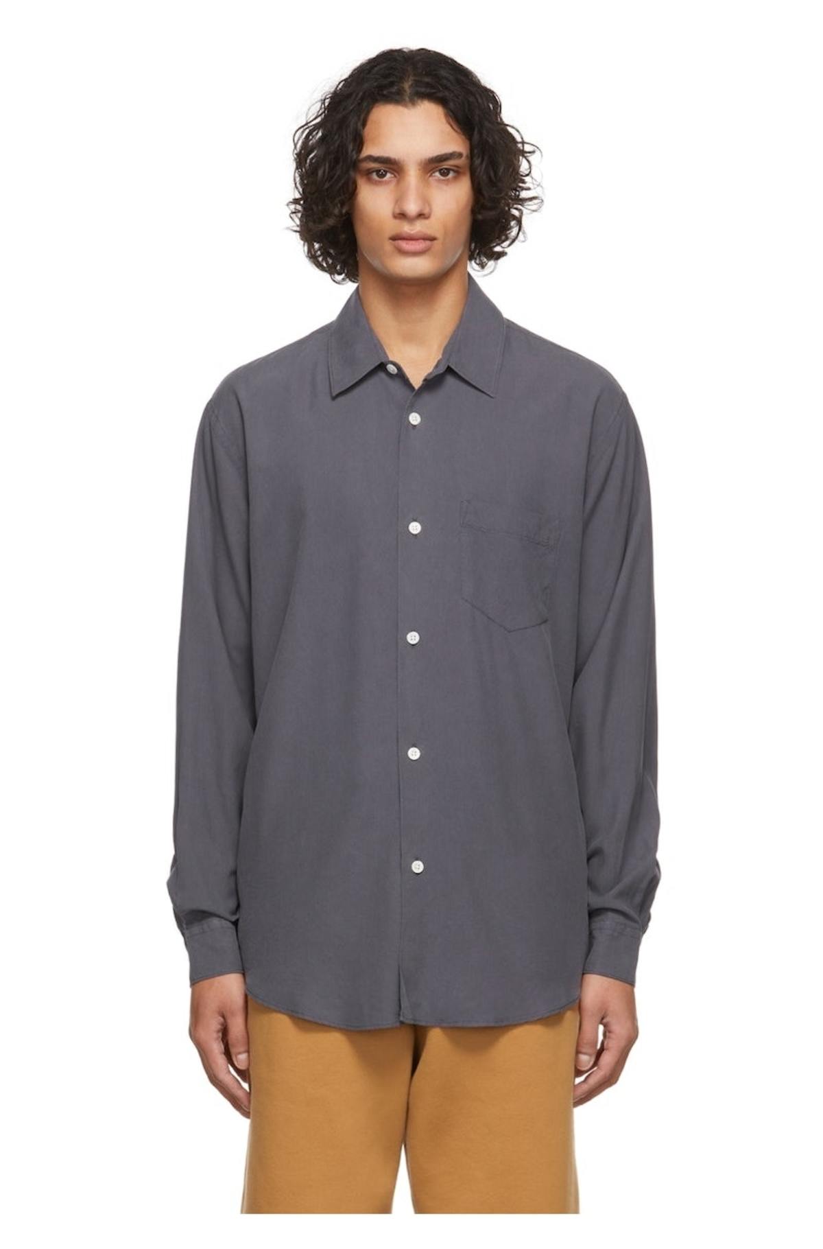 Our Legacy Silk Initial Shirt - Vintage Blue | Garmentory