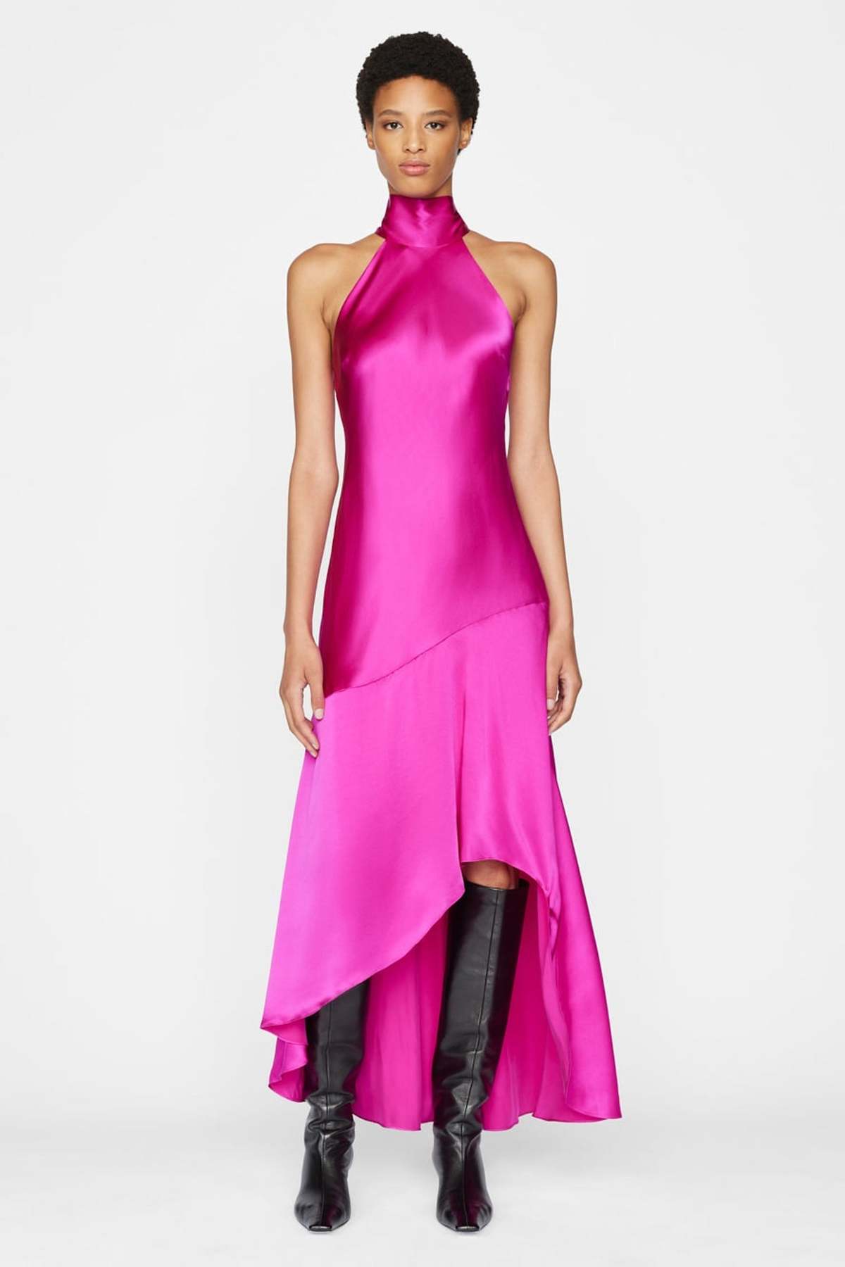 v chapman scarlette halter embellished corset organza maxi dress The Scarlette Dress in Pink Peony Print 14 / Pink Peony Print main image 1