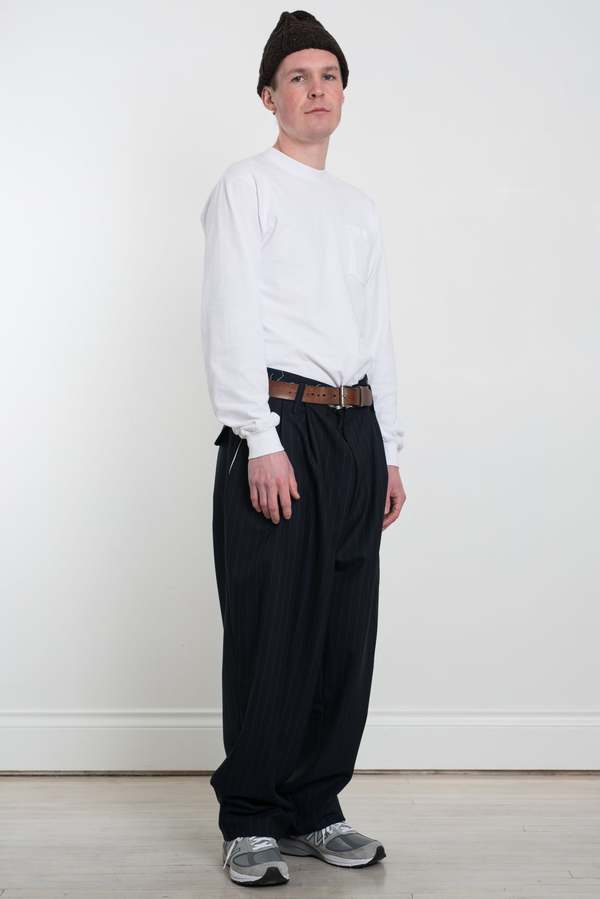Camiel Fortgens Suit Wool Pants - Pinstripe Navy | Garmentory