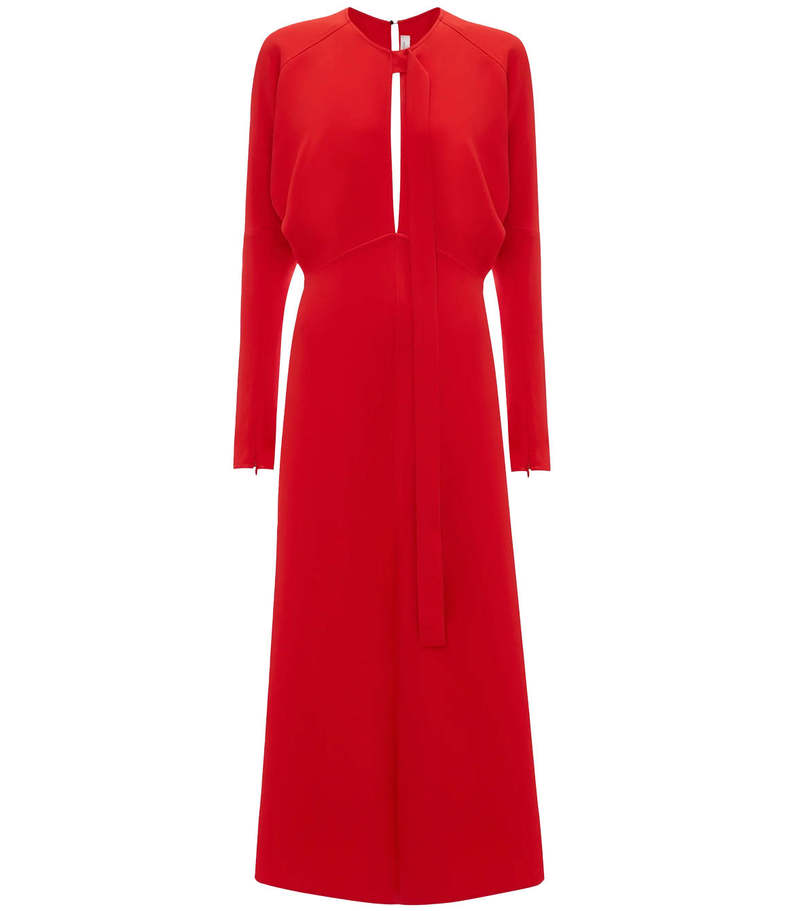 ワンピース VICTORIA BECKHAM CUT OUT DETAIL RED DRESS Victoria Beckham Cutout Midi Dress — UFO No More