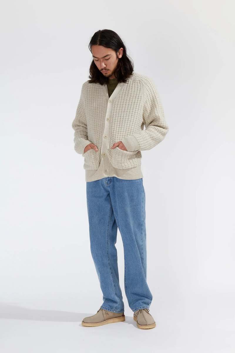 Wool Adsum Nordic Cardigan Adsum Cashmere Waffle Cardigan Beige