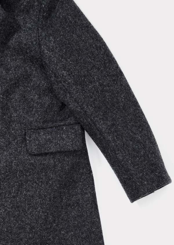 Kids Caramel Bear Coat - Charcoal Melton | Garmentory