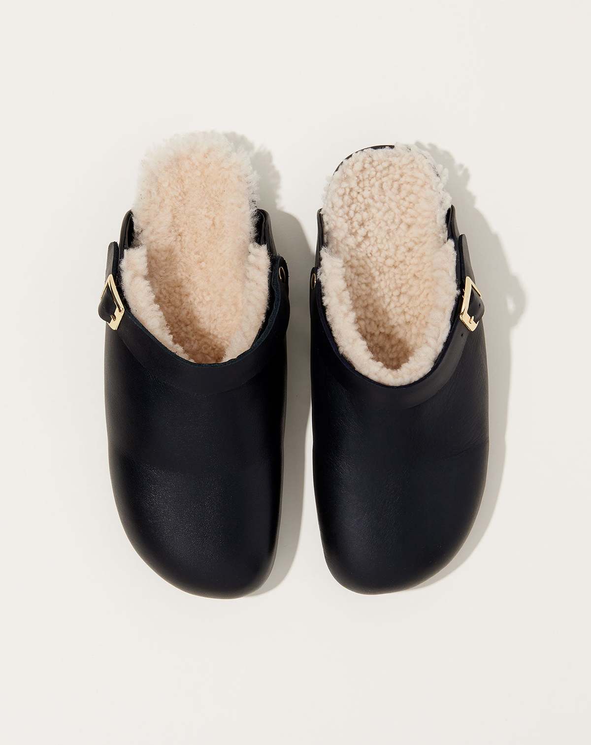 Shearling Clog in Kohl - Image 2 of 3