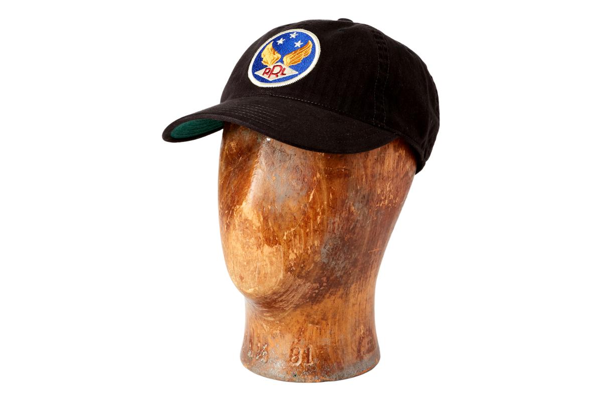 RRL Winged-Logo Twill Ball Cap - Black | Garmentory