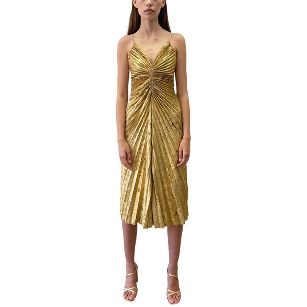 DELFI COLLECTIVE Marylin Dress - Gold on Garmentory