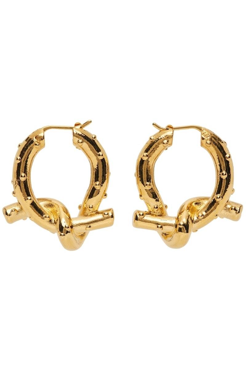 Acne Studios Axelia Knot Earrings - Gold | Garmentory