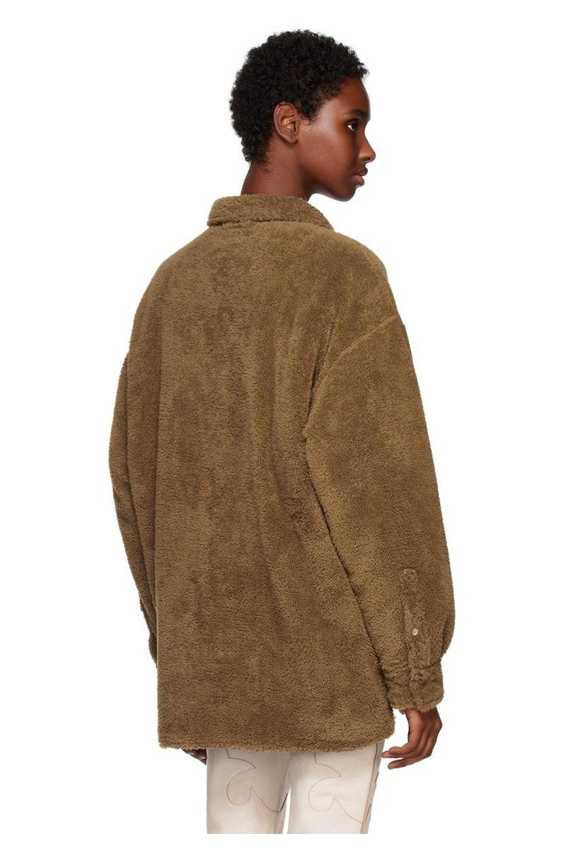Acne Studios Soft Teddy Jacket - Brown | Garmentory