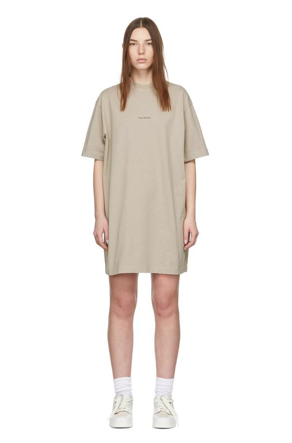 Acne Studios T-Shirt Dress - Taupe | Garmentory