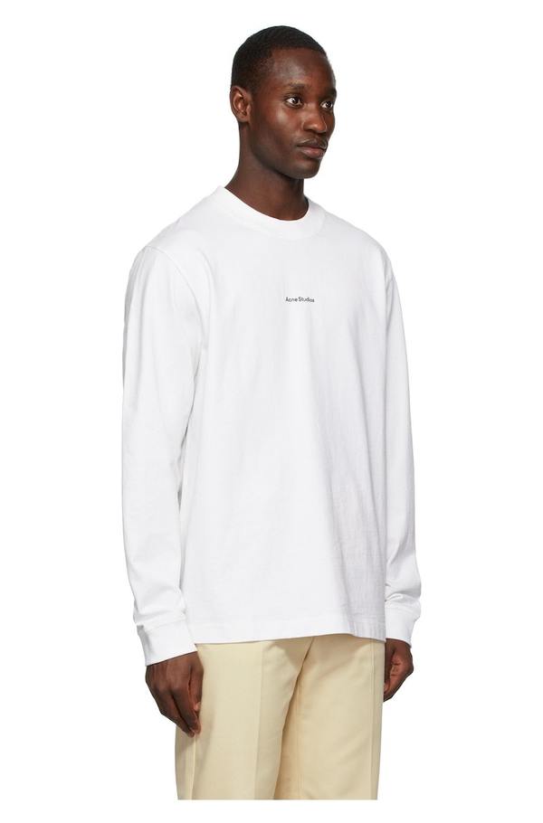 Acne Studios Logo Long Sleeve T Shirt - White | Garmentory