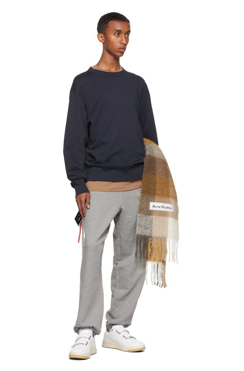 Acne Studios Crewneck Sweatshirt - Navy | Garmentory