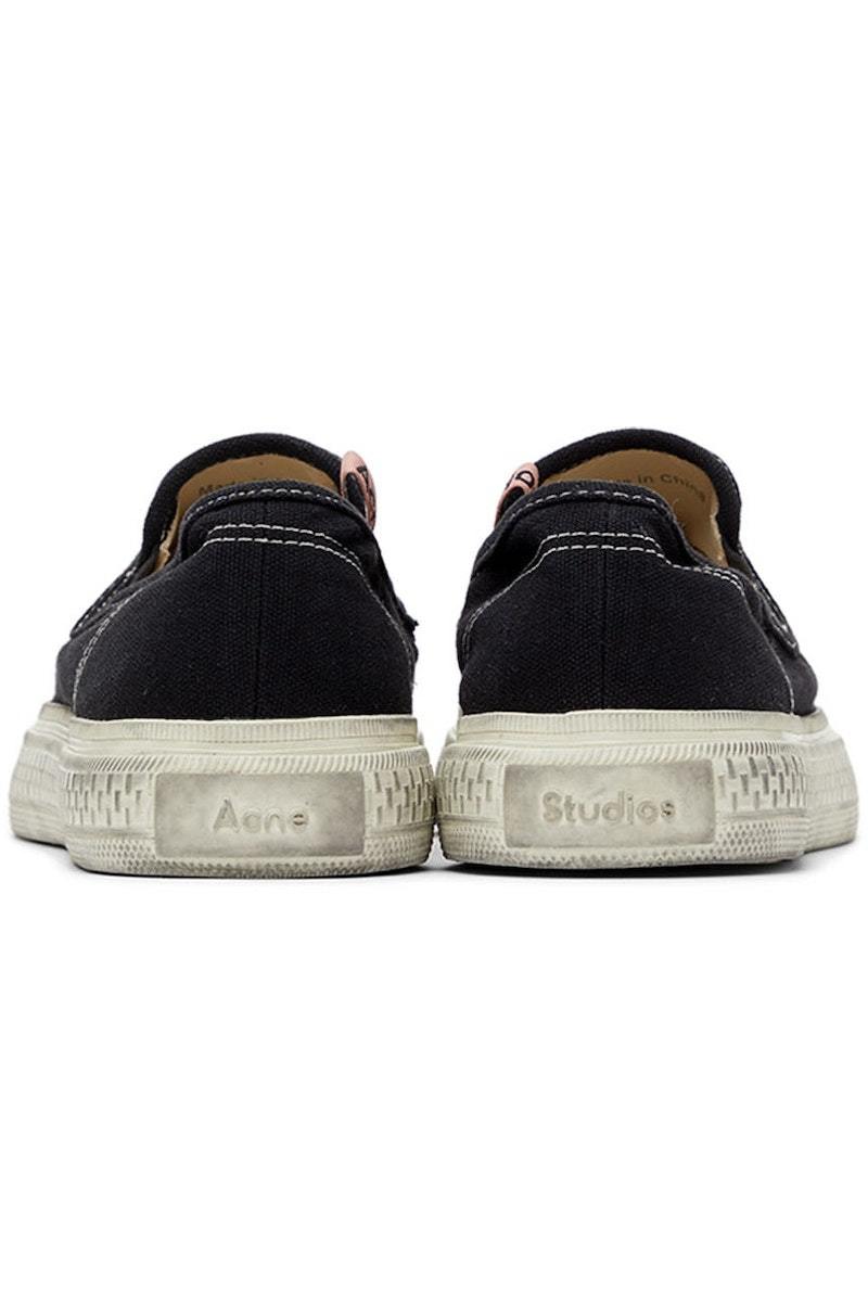 Acne Studios Ballow Tumbled Slip On Sneakers - Black | Garmentory