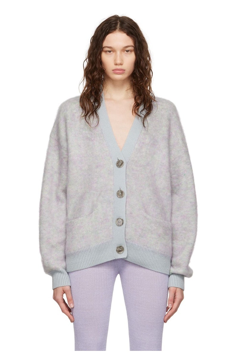 Acne Studios Brushed Cardigan Purple Garmentory