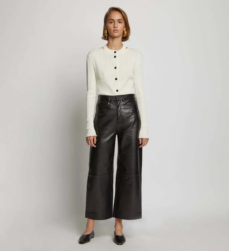 Proenza Schouler White Label Leather Culottes - Black | Garmentory