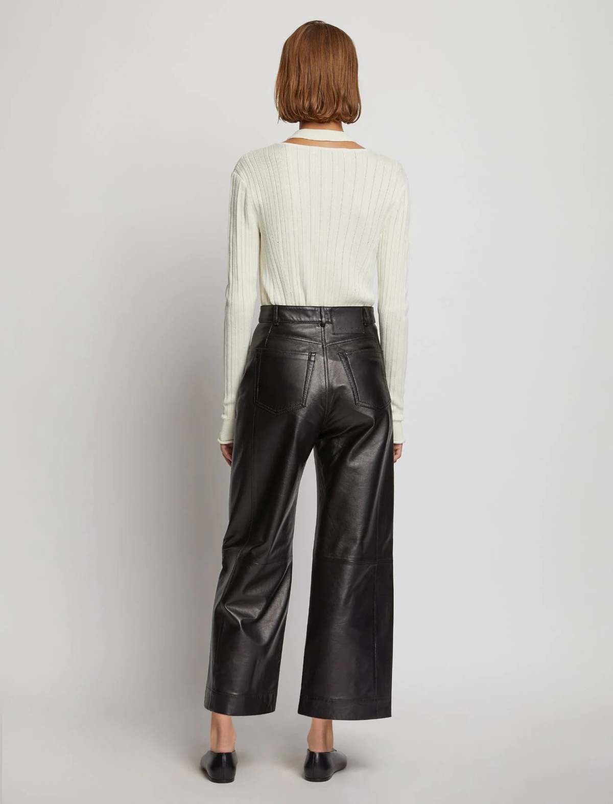 Proenza Schouler White Label Leather Culottes - Black | Garmentory