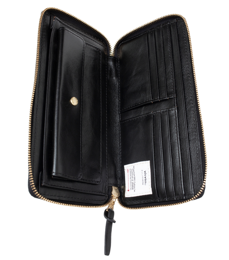 Visvim Leather Long Wallet - Black | Garmentory