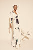 Kamperett Linden Hand Painted Silk Wrap Dress - Thumbnail 1
