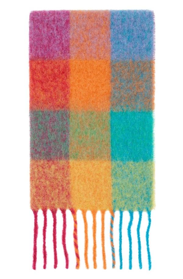 小物 Acne Studios / Multicolor Checked Scarf Acne Studios Multicolor Mohair Check Scarf | Garmentory