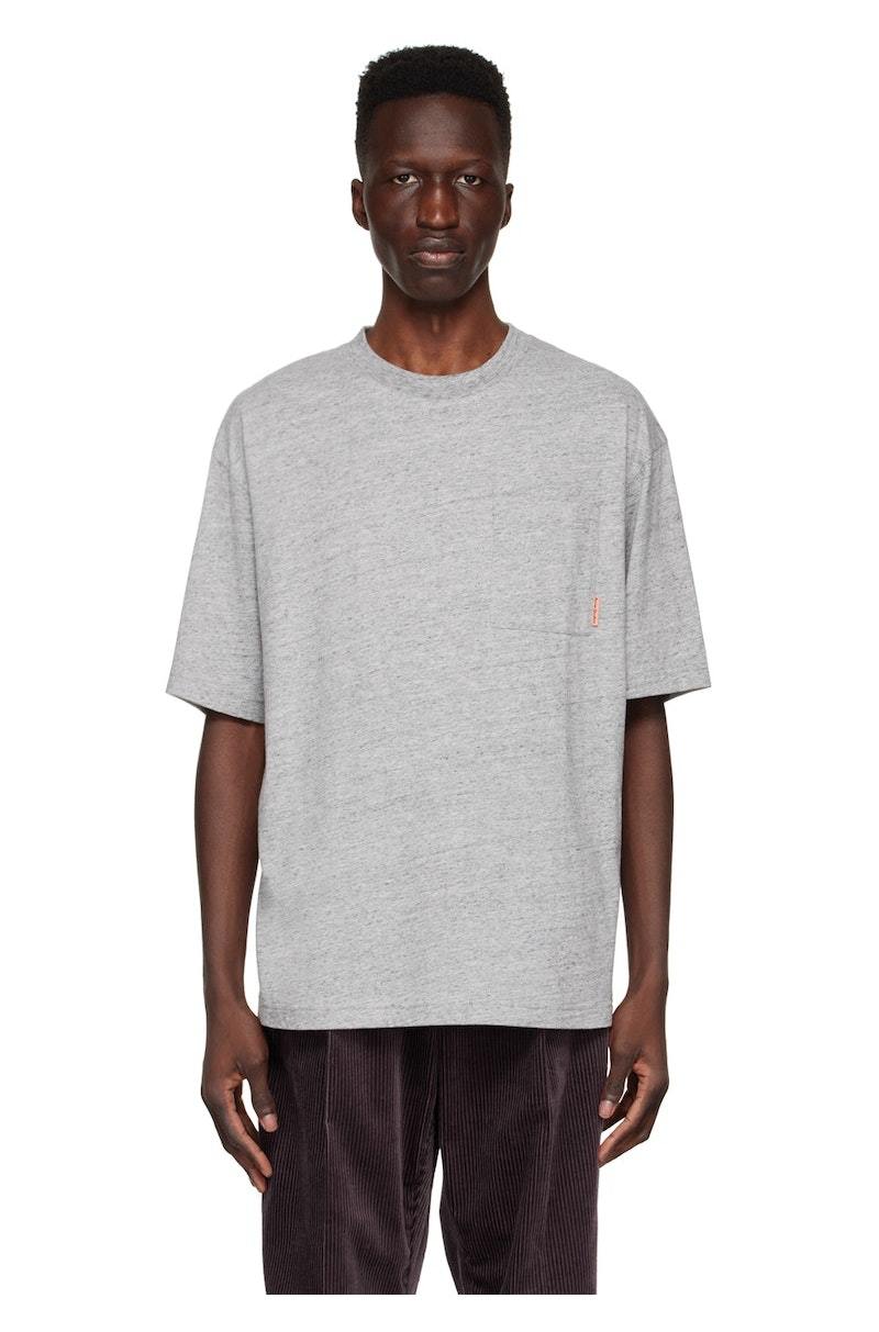 Acne Studios Cotton T-Shirt - Marble Grey Melange | Garmentory