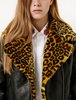 Shrimps Womens Maisie Biker Jacket - Yellow Leopard - Thumbnail 1