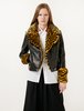 Shrimps Womens Maisie Biker Jacket - Yellow Leopard - Thumbnail 2