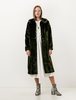 Shrimps Womens Patrick Coat - Moss Green Leopard - Thumbnail 1