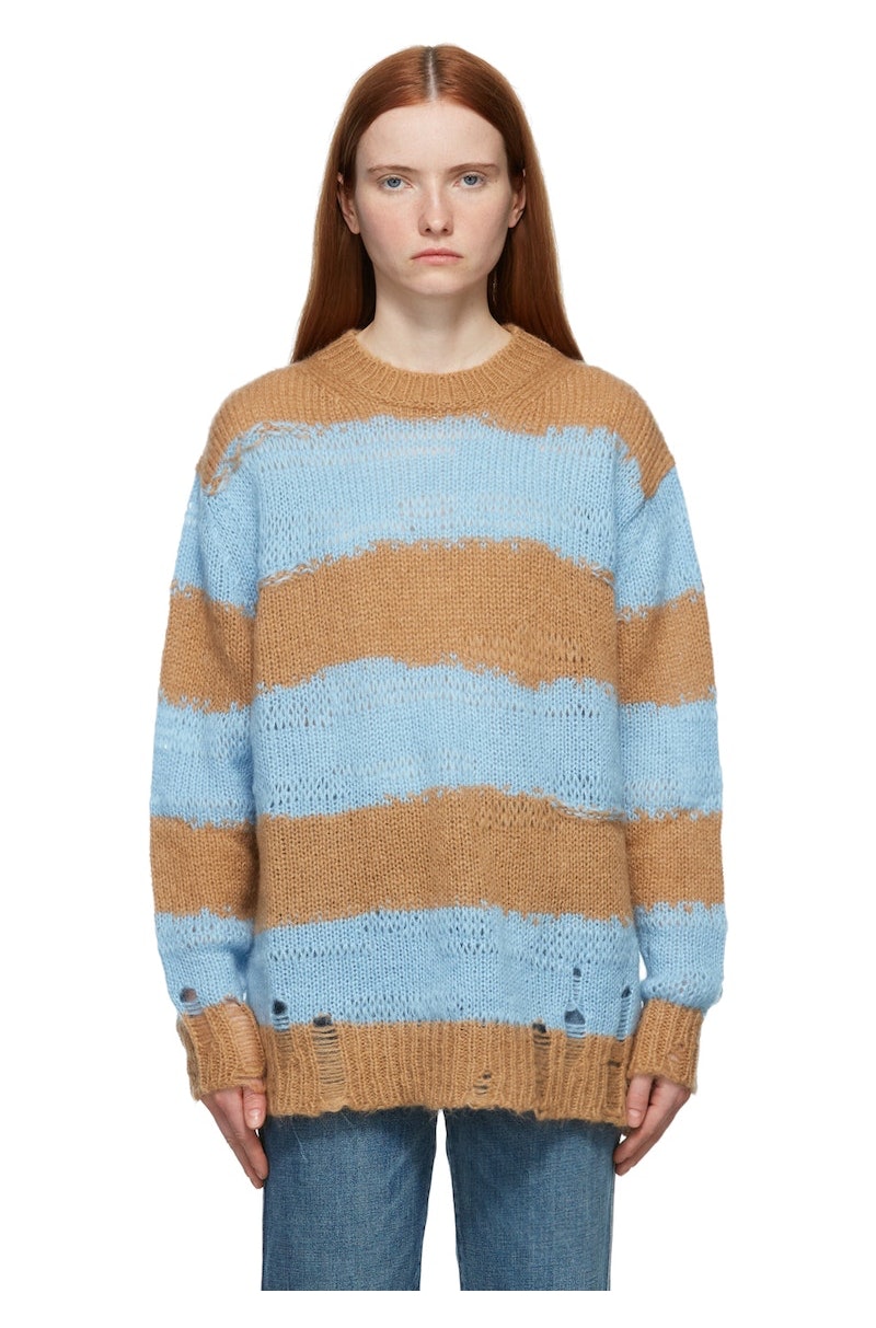 ニット+セーター ACNE STUDIOS 21aw Distressed Striped Sweater  Size-XXS Acne-Studios--Distressed-