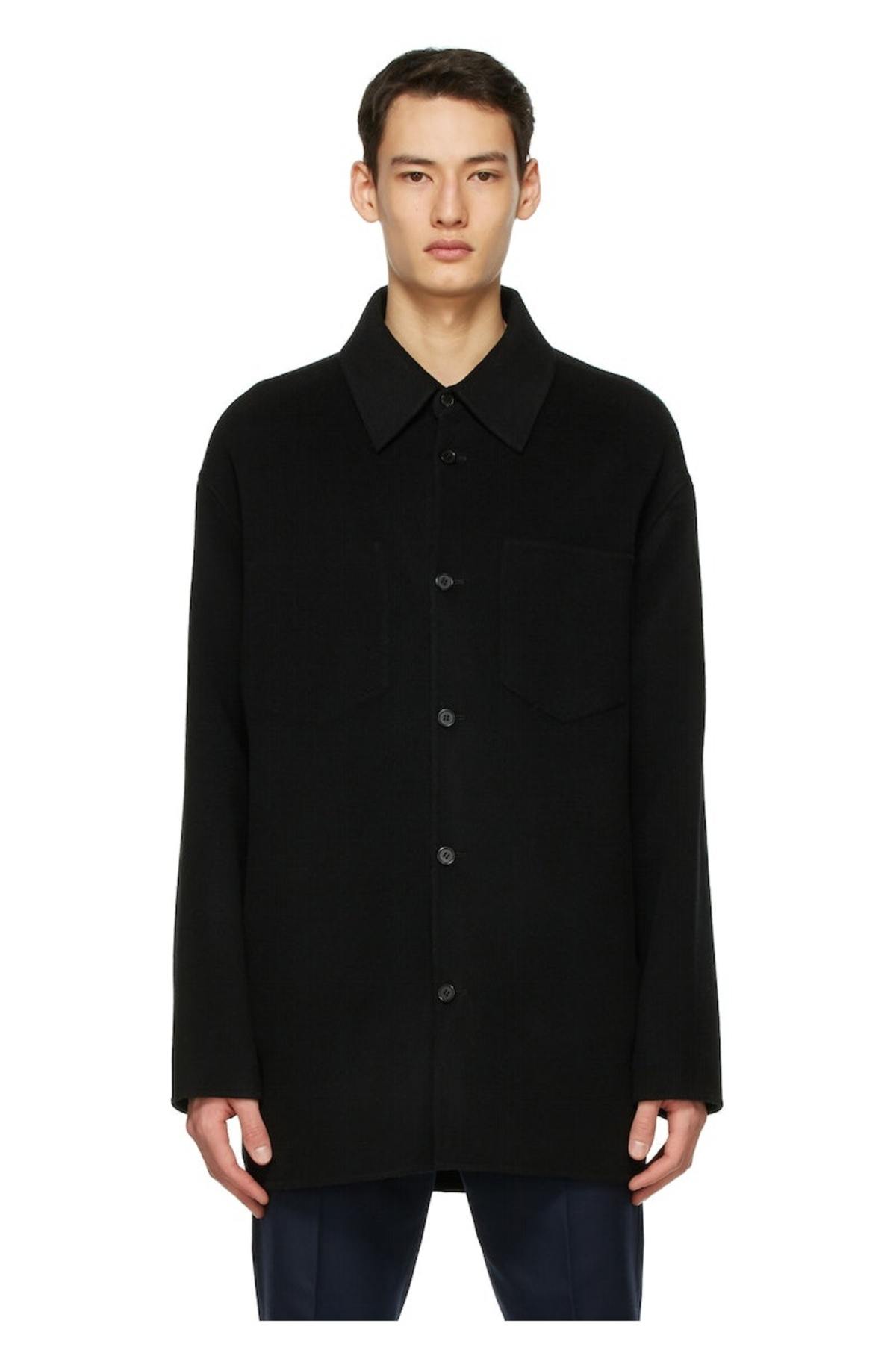Acne Studios Wool Shirt Jacket - Black | Garmentory