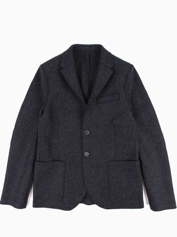 Harris Wharf Two Button Blazer Pressed Wool - Anthracite Harris Wharf Two Button Blazer Pressed Wool - Anthracite