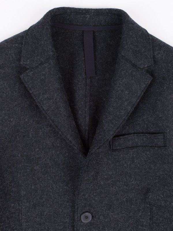 Harris Wharf Two Button Blazer Pressed Wool - Anthracite Harris Wharf Two Button Blazer Pressed Wool - Anthracite