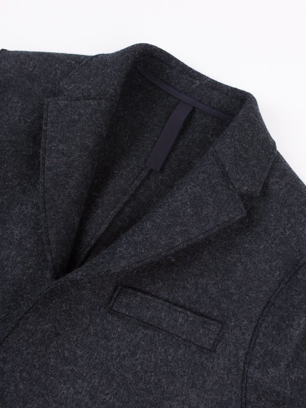 Harris Wharf Two Button Blazer Pressed Wool - Anthracite Harris Wharf Two Button Blazer Pressed Wool - Anthracite