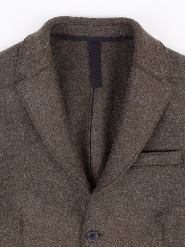 Harris Wharf Two Button Blazer Pressed Wool - Loden Harris Wharf Two Button Blazer Pressed Wool - Loden