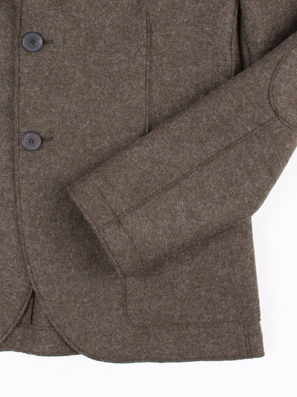 Harris Wharf Two Button Blazer Pressed Wool - Loden Harris Wharf Two Button Blazer Pressed Wool - Loden