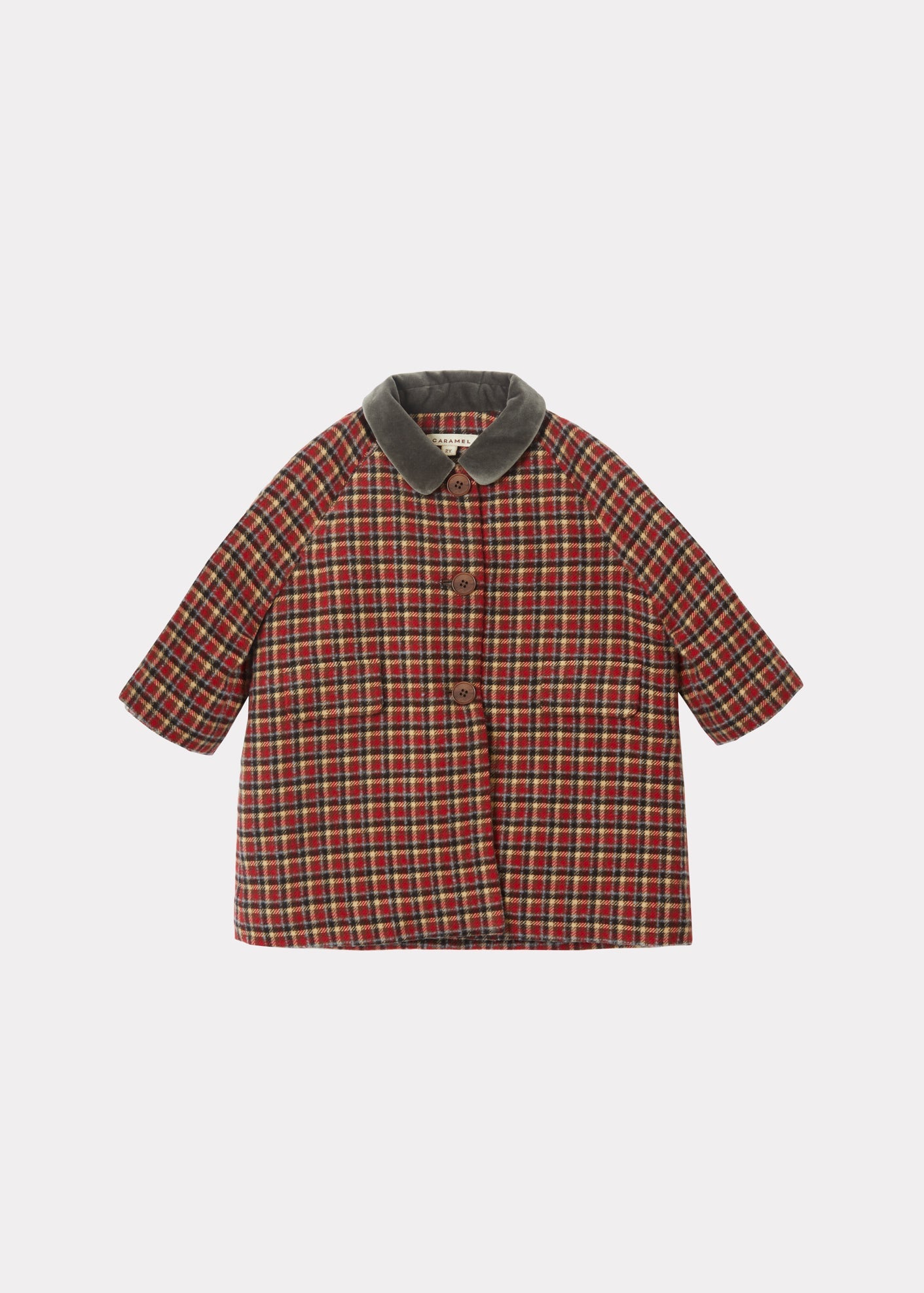アウター CARAMEL CHEE COAT Kids Caramel CHEE BABY COAT - RED CHECK | Garmentory