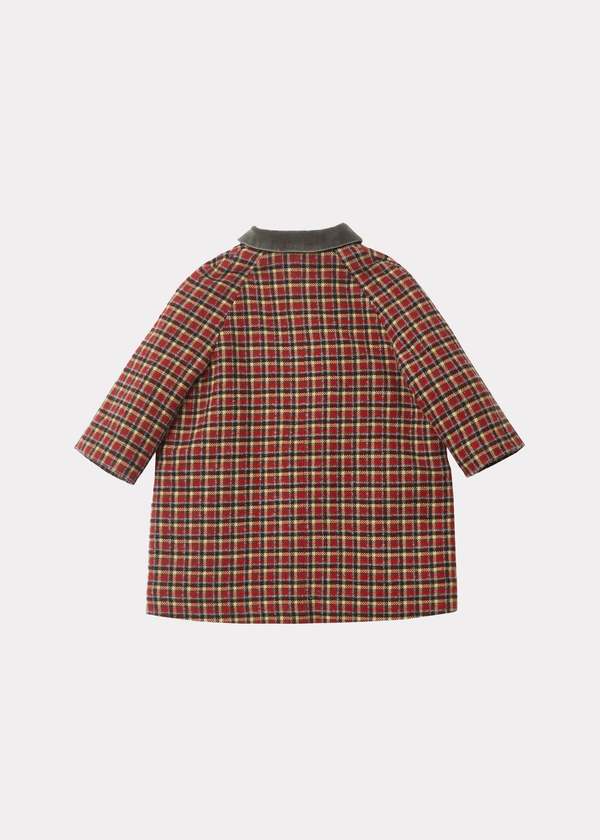 Kids Caramel CHEE BABY COAT - RED CHECK | Garmentory