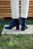 Maryam Nassir Zadeh Agnes Boot in Blue Velvet - Thumbnail 1