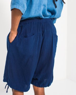 Blue Blue Double Gauze Lantern Shorts Blue Blue Double Gauze Lantern Shorts