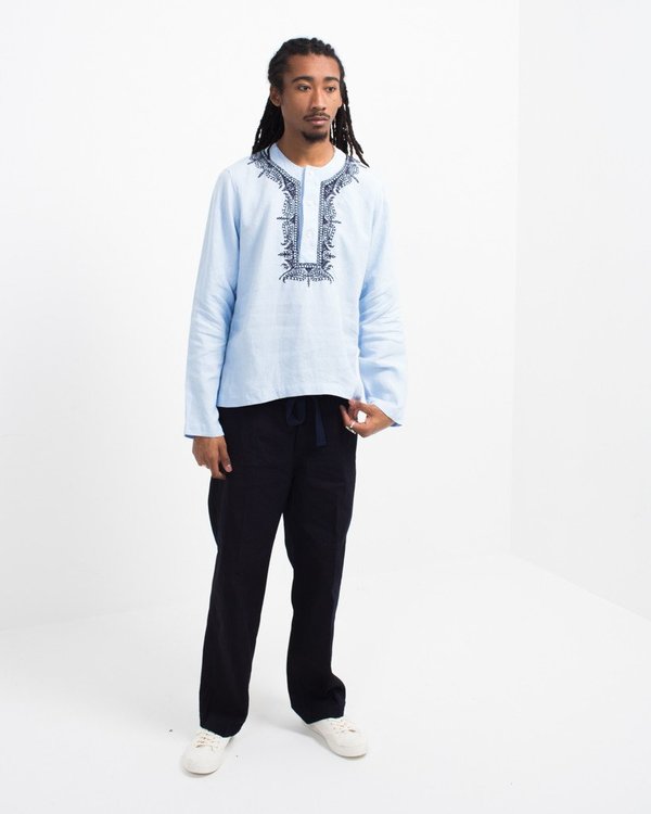 MP Massimo Piombo Embroidered Collar Shirt MP Massimo Piombo Embroidered Collar Shirt